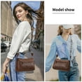 thumbnail image 2 of KL928 Small Crossbody Purses for Women Shoulder Bags with 2 Straps (Chestnut Brown), 2 of 8