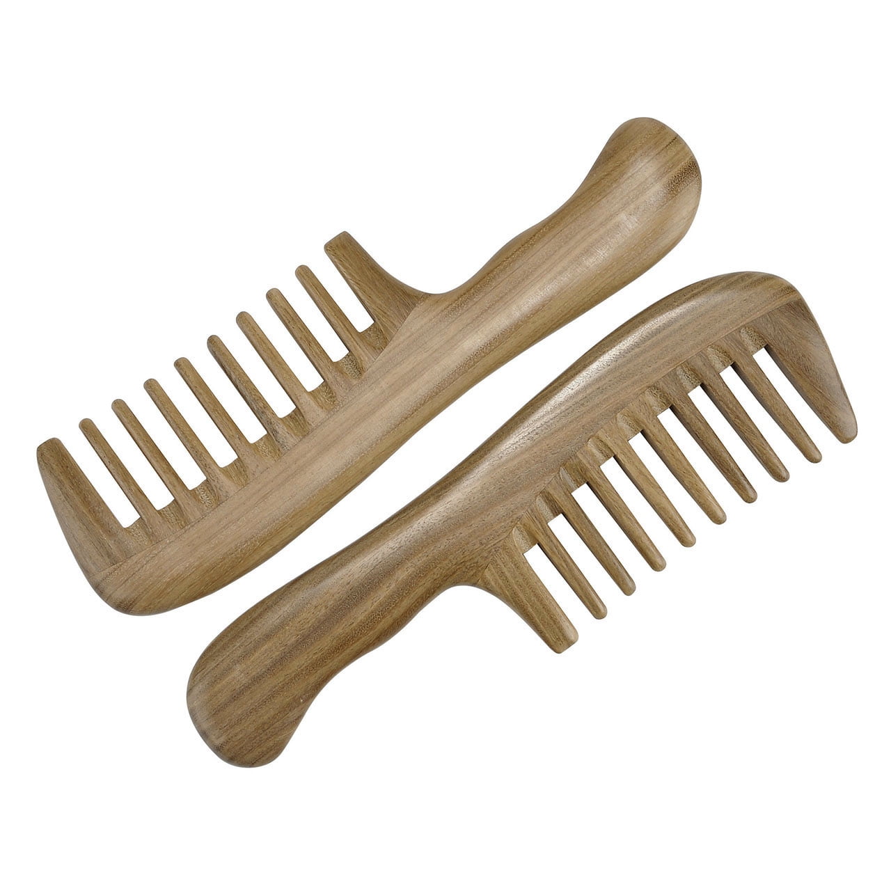 2pcs Natural Wooden Hair Comb for Women and Men, Anti-Static Sandalwood  Scent Natural Hair Detangler Wooden Thick Comb 