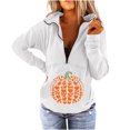 thumbnail image 2 of Mode Hoodies pour Femmes 2023 Mode et Confortable Décontracté Imprimé Manches Longues Patchwork Pull à Fermeture Éclair 50 % de Réduction Liquidation Costumes Halloween/noël, 2 of 4