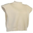 thumbnail image 4 of PENGXIANG Femmes Manches Courtes Haut Col Haut Confortable Élégant Gilet Pull, 4 of 6