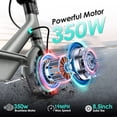 thumbnail image 2 of 350W Electric Scooter for Adults, 19MPH & 12-16 Miles Range, 8.5" Solid Tires, Foldable Commuting E-Scooter, 2 of 8