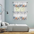 thumbnail image 5 of Blue Coastal Kitchen Curtains Sets for Windows 36 Inch Length, Summer Beach Starfish Weeping Eucalyptus Rod Pocket Window Treatments Tier Curtains and Valances Set for Bedroom/Bathroom, 5 of 8