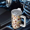 thumbnail image 4 of Fall 40oz Vacuum Insulated Tumbler Stainless Steel Travel Cup Handle Flip Straw Lid Leak Proof Gift for Men Women Travel Must Haves, 4 of 5