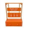 thumbnail image 2 of 3D Printed Hanging Book Counter With Digital Storage -  Books Read This Year Counter - Book Counter Tracker - Book Counter Bookshelf Decor - Reading List Book Club Gifts For Book Lovers（Orange）, 2 of 8