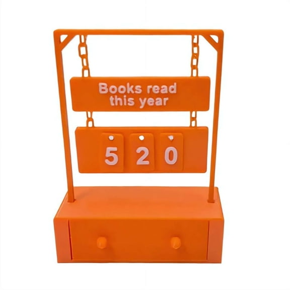 Book Read Counter, Books Read This Year Sign, Reading Goal Tracker, Bookworm Gift for Readers, Desk & Shelf Organizer, Literary Gift & Office Decor