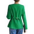 thumbnail image 5 of Solid Long Sleeveless Women Slim Fit Crew Neck Work Office Blazer Coat, 5 of 6
