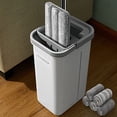 thumbnail image 2 of JOYMOOP Mop and Bucket with Wringer Set, Hands Free Flat Floor Mop and Bucket, with 5 Washable Microfiber Pads, Wet and Dry Use, Floor Cleaning System, 2 of 4