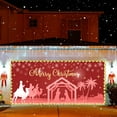 thumbnail image 5 of Christmas Red Garage Door Decorations Background Snowflake Backdrop Decorations - Jesus Christmas Printed Hanging Garage Door Backdrops Indoor Outdoor House Decor Party Supplies 16X7FT, 5 of 5
