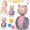 Pink, variant on DEBGFS XIRQI  Roly Poly Toy閿涘瓓aby Musical Tumbler Wobbler for 6-12 Months閿?Infant Teething Toys,Infant Toy Chick Activity Educational Crawling Toys Boy & Girl Gifts with Small Bell,Pink