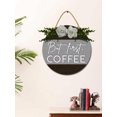 thumbnail image 1 of Eveokoki But First Coffee Sign Rustic Wood Coffee Sign Farmhouse Coffee Bar Wall Decor Wood Plaque Hanging Sign for Home Housewarming Coffee Bar Coffee Station, 11x11 Inch, 1 of 5