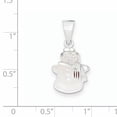 thumbnail image 2 of Beautiful Sterling Silver Enameled Snowman Charm, 2 of 2