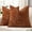 Rust, variant on HAPPINESS Chenille Throw Pillow Covers 18x18 Set of 2 Thick Textured Slubby Couch Pillow Covers Farmhouse Accent Modern Neutral Decorative Pillow Cases for Bed Sofa Living Room