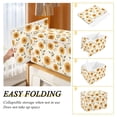 thumbnail image 2 of Yayeee Collapsible Cube Storage Bin with Lid Fabric Closet Decorative Basket with Handles, Beige Sunflower Pattern, 2 of 7