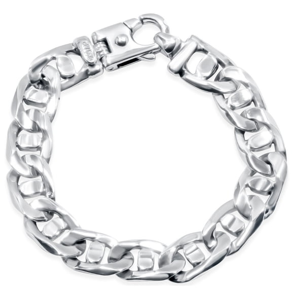 Pompeii Men's Marine 14k Gold (74gram) or Platinum (119gram) 13.5mm Link Bracelet 8.5" (,)