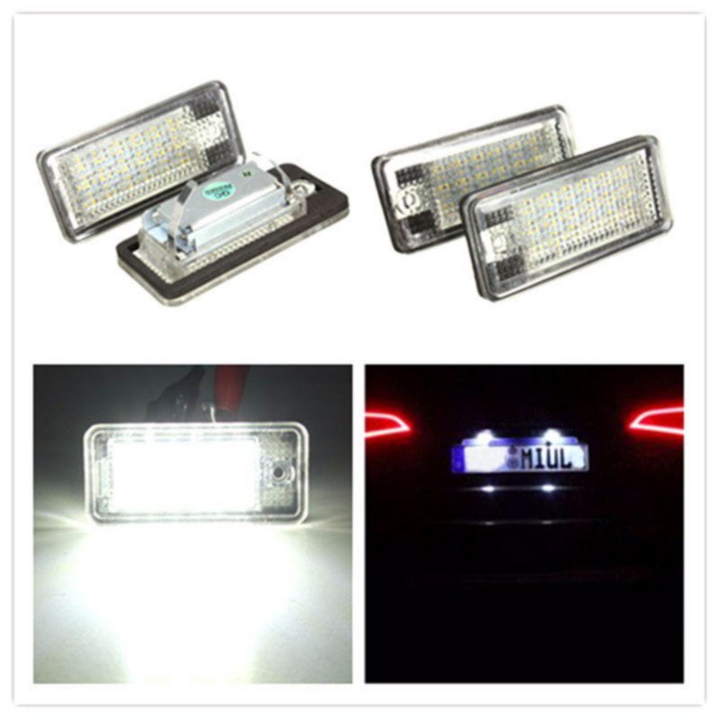 Number Plate Lights Vehicle Parts & Accessories 2x LED License Number Plate Light Audi A6 C6 S6