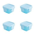 thumbnail image 1 of Kitecy Kitchen Tools & Accessories Small Plastic Airtight Storage Containers with Lids Square School Lunch Leftover Boxes for Kids Dreamy Blue 4-Pack , Food Storage Containers & Jars, 1 of 5
