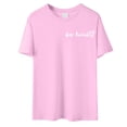 thumbnail image 5 of Graphic Tees for Women T-Shirts Casual Short Sleeve Round Neck Tee with Printed Design for Everyday Wear ( Women's T-Shirts) Pink M, 5 of 6