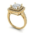 thumbnail image 2 of Halo Engagement Ring for Women - 2.07ct Simulated Diamond in 14K Yellow Gold Promise Ring, 2 of 6