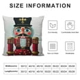 thumbnail image 6 of COMIO Throw Pillow Covers Toy Ballet Christmas Cute Decoration Greeting Holiday Merry New Soldier Sword for Couch Living Room  Set of 2 White, 6 of 6