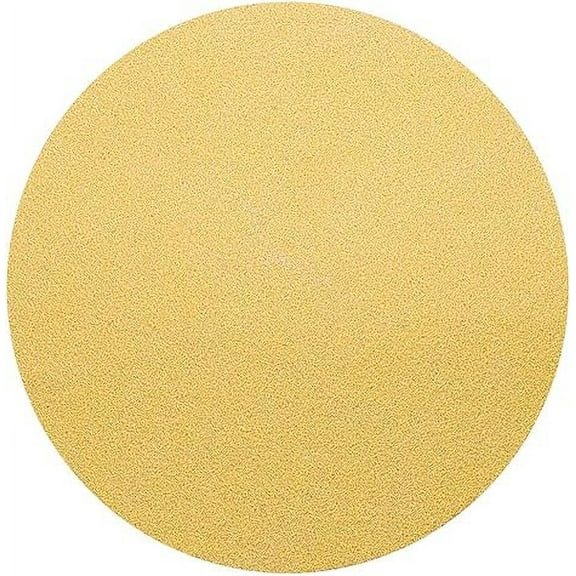 Benchmark Abrasives 6" Premium Aluminum Oxide Stearated Gold No Holes Hook and Loop Discs For Sanding of Metals Non-Ferrous Metals Wood Plastic Fiberglass (Pack of 50) - 180 Grit