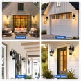 thumbnail image 6 of VIANIS Motion Sensor Outdoor Light Fixtures, Black Modern Porch Lights Wall Mount, Waterproof Outdoor Lanterns Wall Sconce, Exterior Coach Lights for Garage with E26 Base, Anti-Rust, 6 of 9