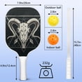 thumbnail image 4 of Pickleball Paddles Set Of 2, Fiberglass Surface, Skull & Cool Style, 4 Balls & Bag, 4 of 5