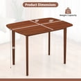thumbnail image 3 of Gymax 43'' Rectangular Wooden Dining Table for 2-4 People w/Rubber Wood Legs, 3 of 10