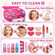 Kids Makeup Kit for Girl Toys, Sendida 66PCS Washable Little Girls Makeup Toy for Toddlers Children Princess Birthday Gift for 3-12 Year Old Girl