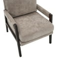 thumbnail image 4 of Roundhill Furniture Kelly Mid-Century Modern Chenille Upholstered Accent Armchair, Gray, 4 of 9