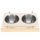 thumbnail image 3 of Comedero Para Loros, Soporte Para Comedero Para Loros, Accesorios Para Jaulas De Suministros Para Mascotas Para Pájaros, Alimentador De Agua Para Alimentos Para Alimentación De ANGGREK Cuenco doble, 3 of 8