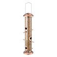 thumbnail image 1 of Comedero para pájaros iBorn de metal, cobre cepillado, con 6 puertos de alimentación, 1 of 7