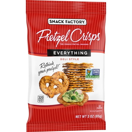 SNACK FACTORY PRETZEL CRISPS, EVERYTHING, 3 OZ