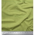 thumbnail image 1 of Soimoi Green Poly Georgette Fabric Geometric Check Printed Fabric 1 Yard 42 Inch Wide, 1 of 3