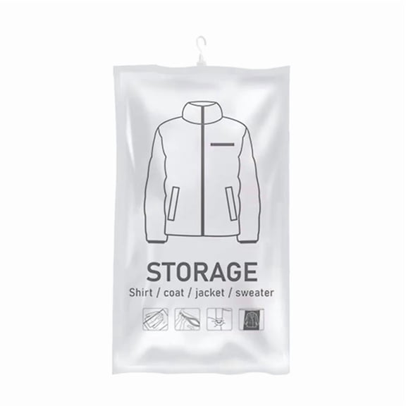 Hanging Vacuum Storage Bags, Hanging Space Saver Bags, Hanging Storage Bags for Clothes for Suits, Dress, Jacket S