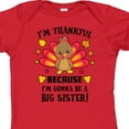 thumbnail image 4 of Inktastic Thanksgiving I'm Thankful Because I'm Gonna Be a Big Sister Girls Baby Bodysuit, 4 of 5