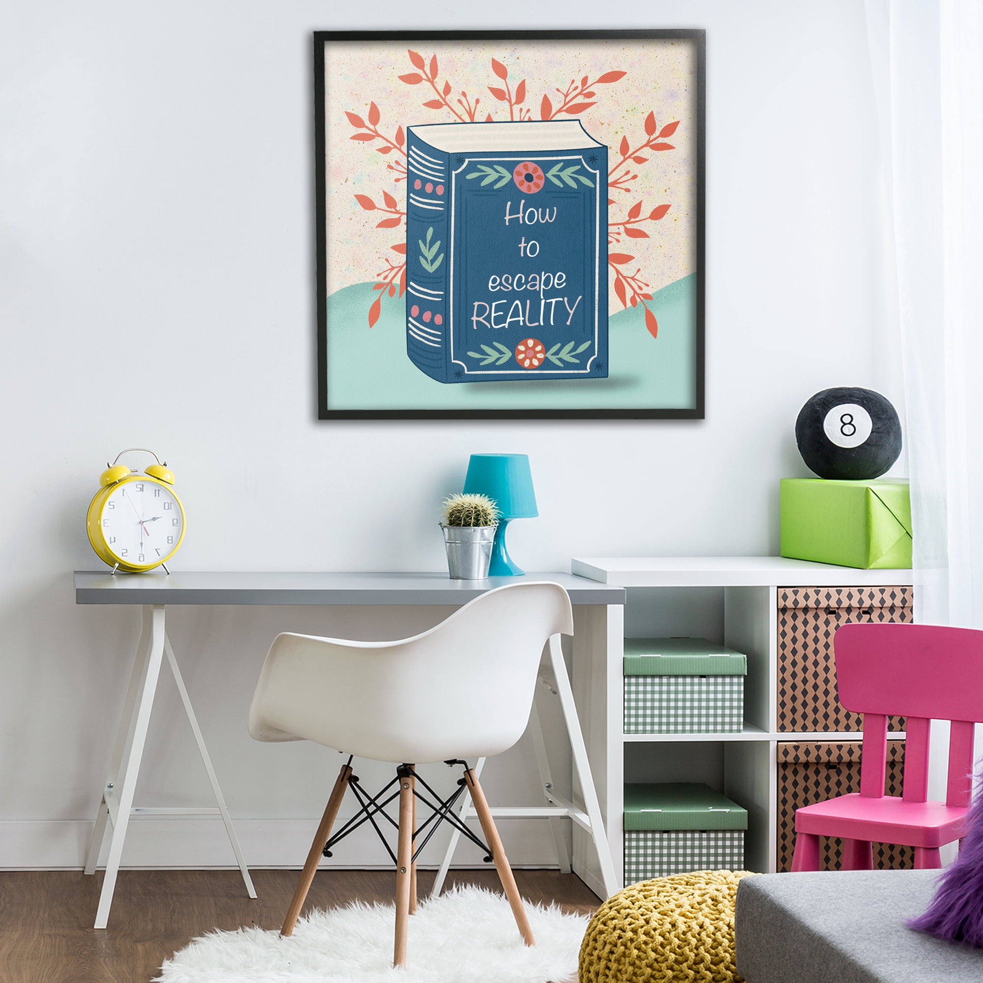Stupell Industries How To Escape Reality Black Framed Giclee Art, design by Julia Frost
