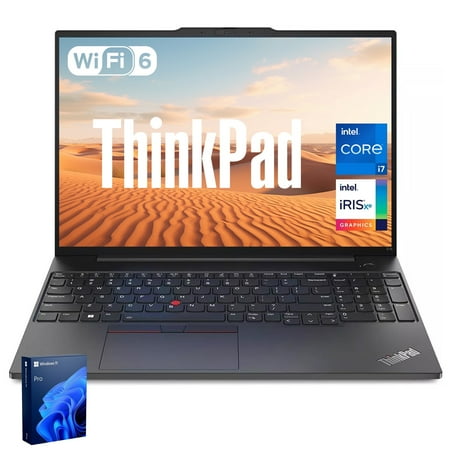 Lenovo ThinkPad E16 Laptop, 16" FHD+ Touchscreen, Intel i7-1355U, 40GB RAM, 1TB SSD, Win 11 Pro