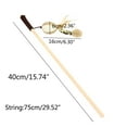 thumbnail image 2 of Cat Toy Teaser Stick with Feather Suzuki Interactive Wooden Wand for Playful and Active Cats Pet, 2 of 3
