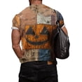 thumbnail image 4 of Halloween Shirts for Men Pumpkin Jack-o'-lantern Graphic Halloween T Shirts Plus Size Short Sleeve Halloween Costume, 4 of 4