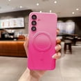 thumbnail image 5 of Magnetic Gradient for Samsung Galaxy S23 FE 5G Phone Case, Compatible with MagSafe, Full Camera Lens Film Protection Soft Silicone Shockproof Matte Cover for Galaxy S23 FE 6.4" (Rose Pink), 5 of 12