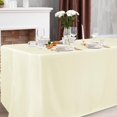 thumbnail image 2 of LAICAIW 2 Pack Table Clothes for 8 Foot Rectangle Tables-Water Resistant Washable Fabric Polyester Rectangle Table Cover Protector for Wedding, Banquet and Trade Shows, 96L x 30W Inches, Cream, 2 of 7