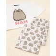 thumbnail image 2 of Conjunto de pijama Pusheen para mujer, algodón, dibujos animados con dibujos animados de gatos, 2 of 6