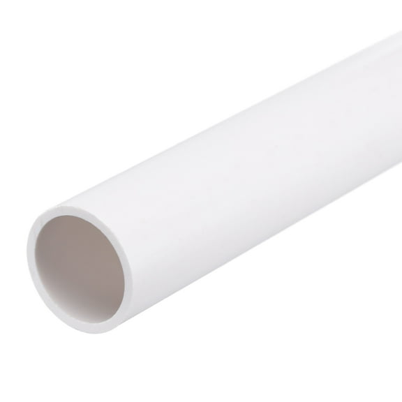 Uxcell Rigid Round Pipe 21.4mm ID 25mm OD 8" Length White High Impact for Water Pipe, Crafts, Cable Sleeves