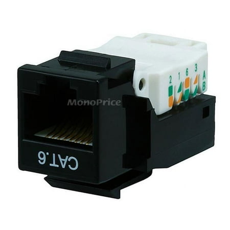UPC: 0844660010395 | Monoprice 1039 Cat6 RJ-45 Toolless Keystone Jack – Black