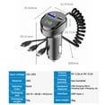 thumbnail image 4 of Cargador rápido para coche PD | Puertos duales USB y Type-C | Cable de carga 3 en 1 | Alta potencia 12V-24V | Carga rápida para 5 dispositivos | Protección contra sobrecorriente | Accesorio para, 4 of 8