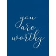 thumbnail image 2 of Allen, Kimberly 25x32 White Modern Wood Framed Museum Art Print Titled - You are Worthy, 2 of 4