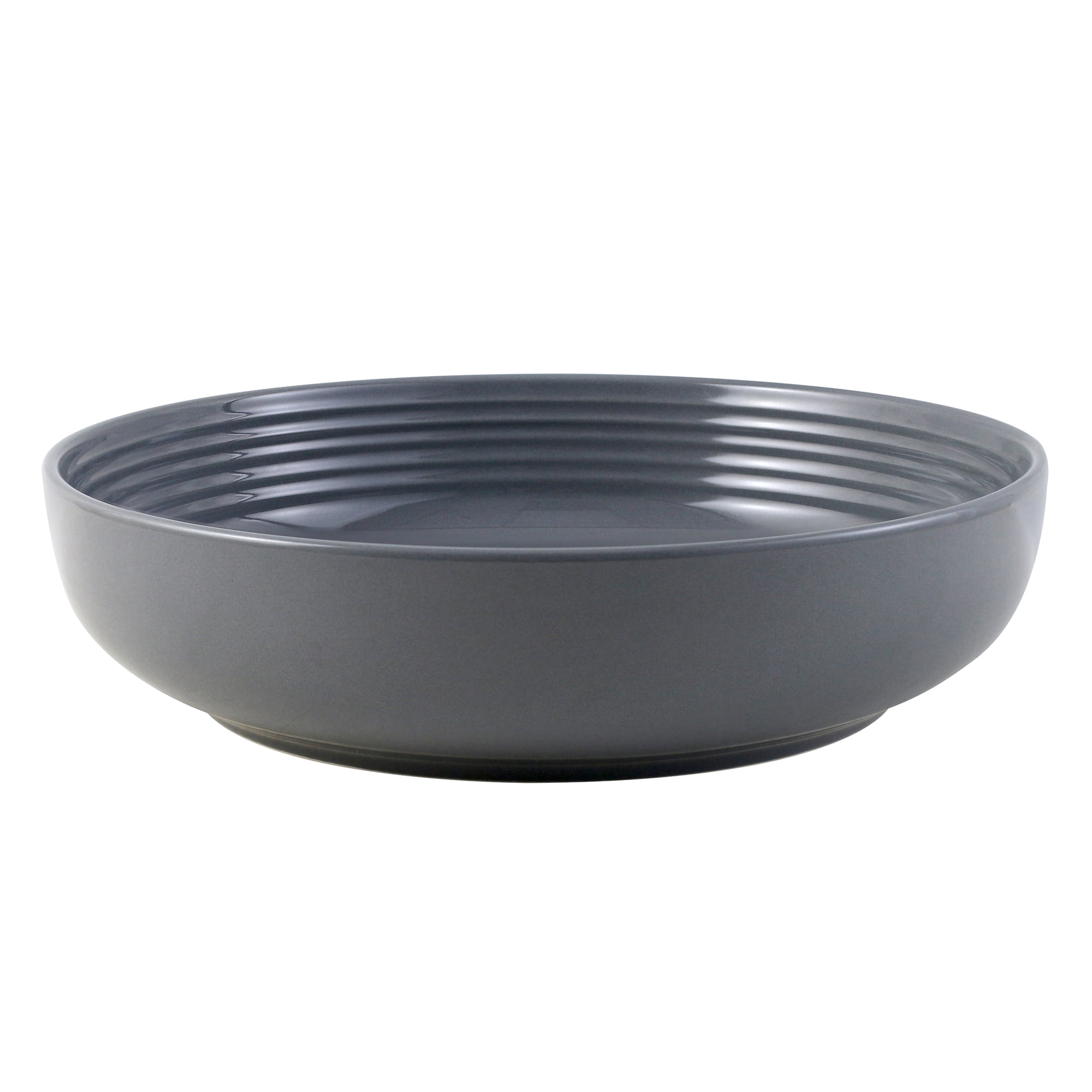 (2 pack) Mainstays Chiara Stoneware Round Gray Dinner Bowl