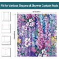 thumbnail image 6 of Purple Floral Shower Curtain Flowers Garden Scenery Home Decor Plant Shower Curtain Bathroom Curtain Set for Bathroom with Hooks Decor for Bathroom 72x72 Inch, 6 of 6