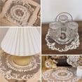 thumbnail image 5 of Queilt 2PACK Beige Retro French Style Lace Placemats Fashionable Embroidered Cup Mat vase mat, 5 of 5