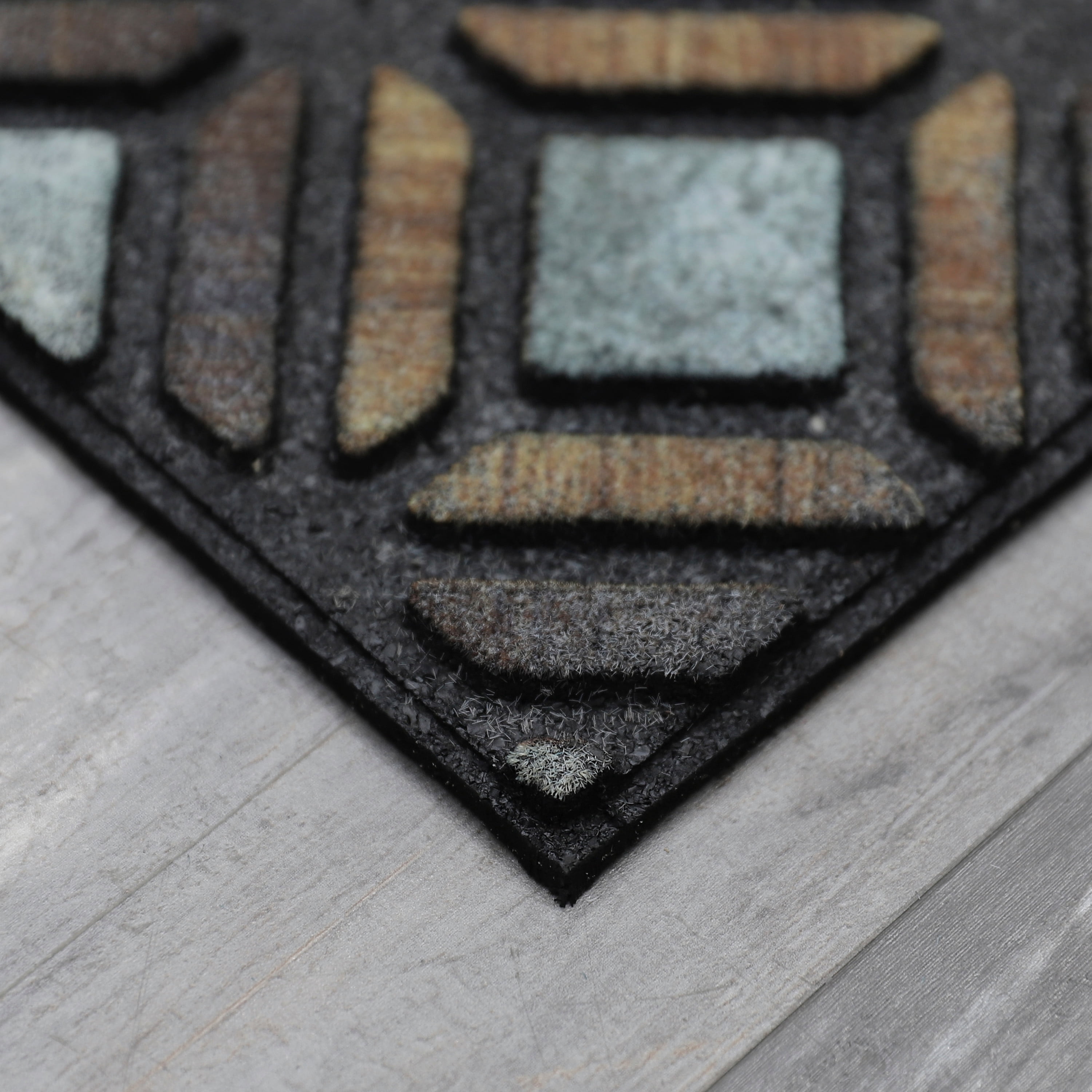 Mohawk Home Doorscapes Mat Kingsley Inlay Mat Scatter, 1'6"x2'6", Brown & Grey